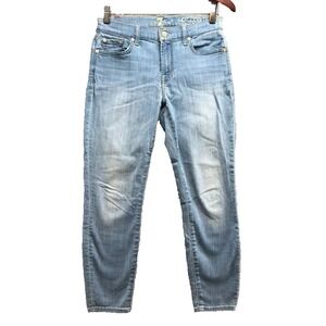 Seven‎ For All Mankind The Cropped Skinny Jeans Womens 28 6 Mid Rise Stretch